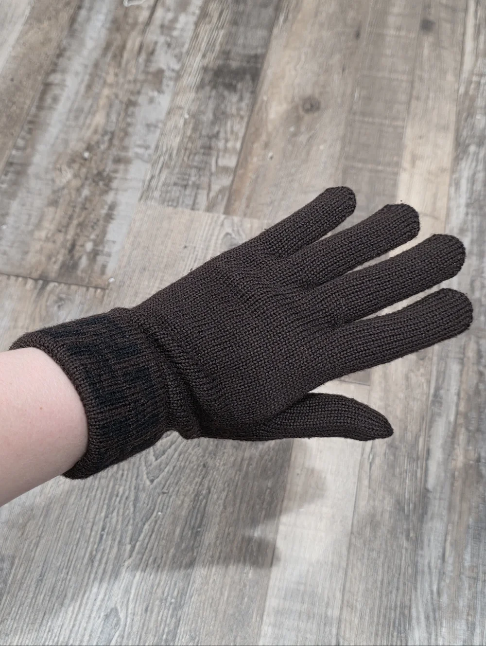Fendi FF Monogram Knit Gloves Brown Black Logo Winter Designer Made in Italy